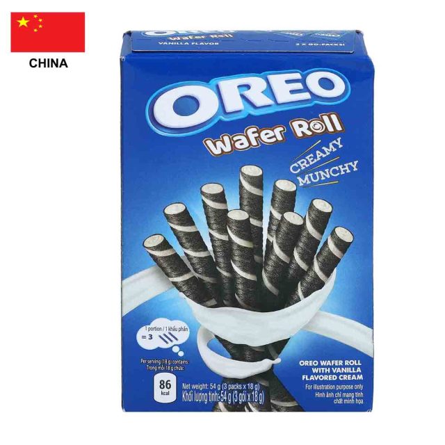 Oreo wafer rolls vanilla